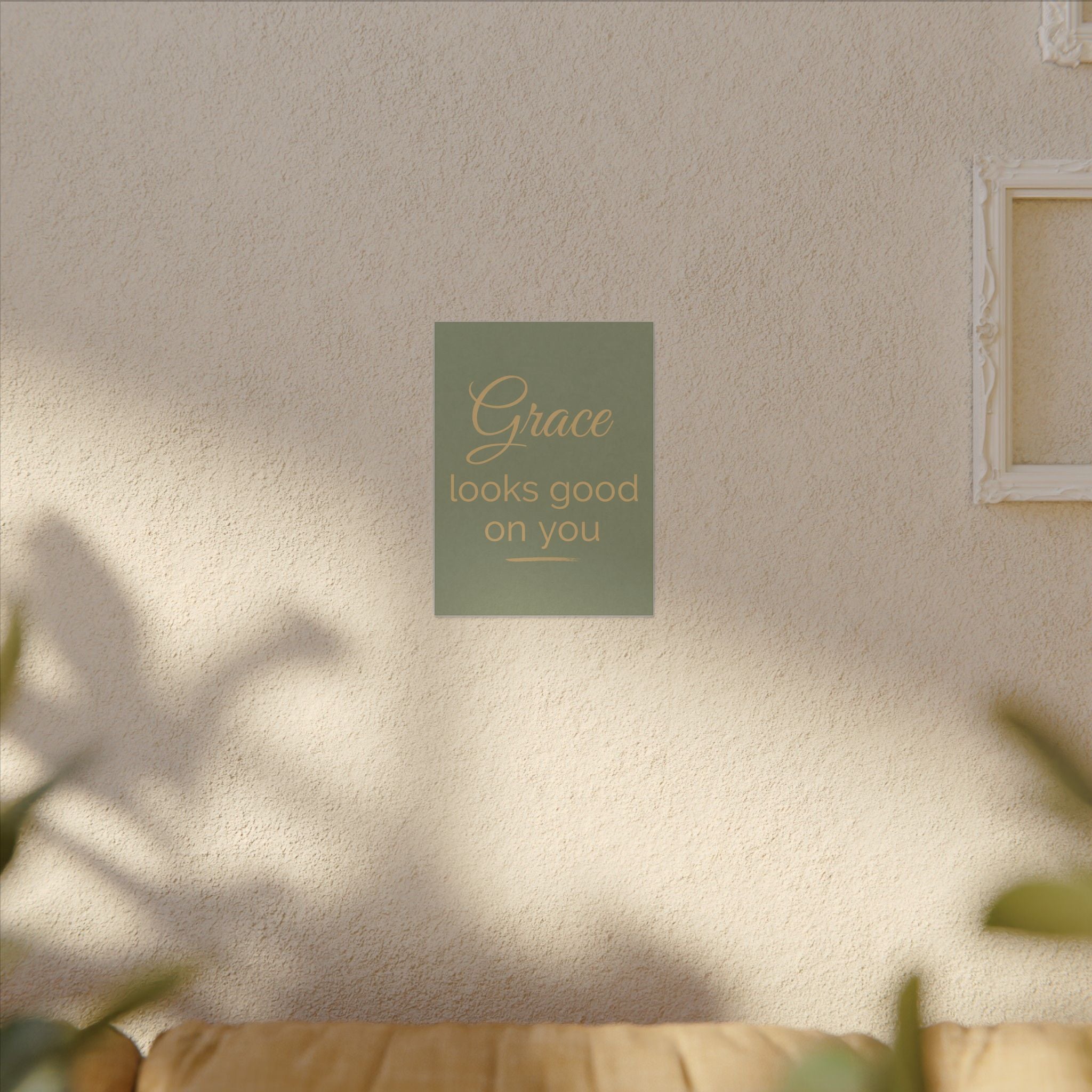 Inspirational Canvas Wall Art - 'Grace Looks Good on You'