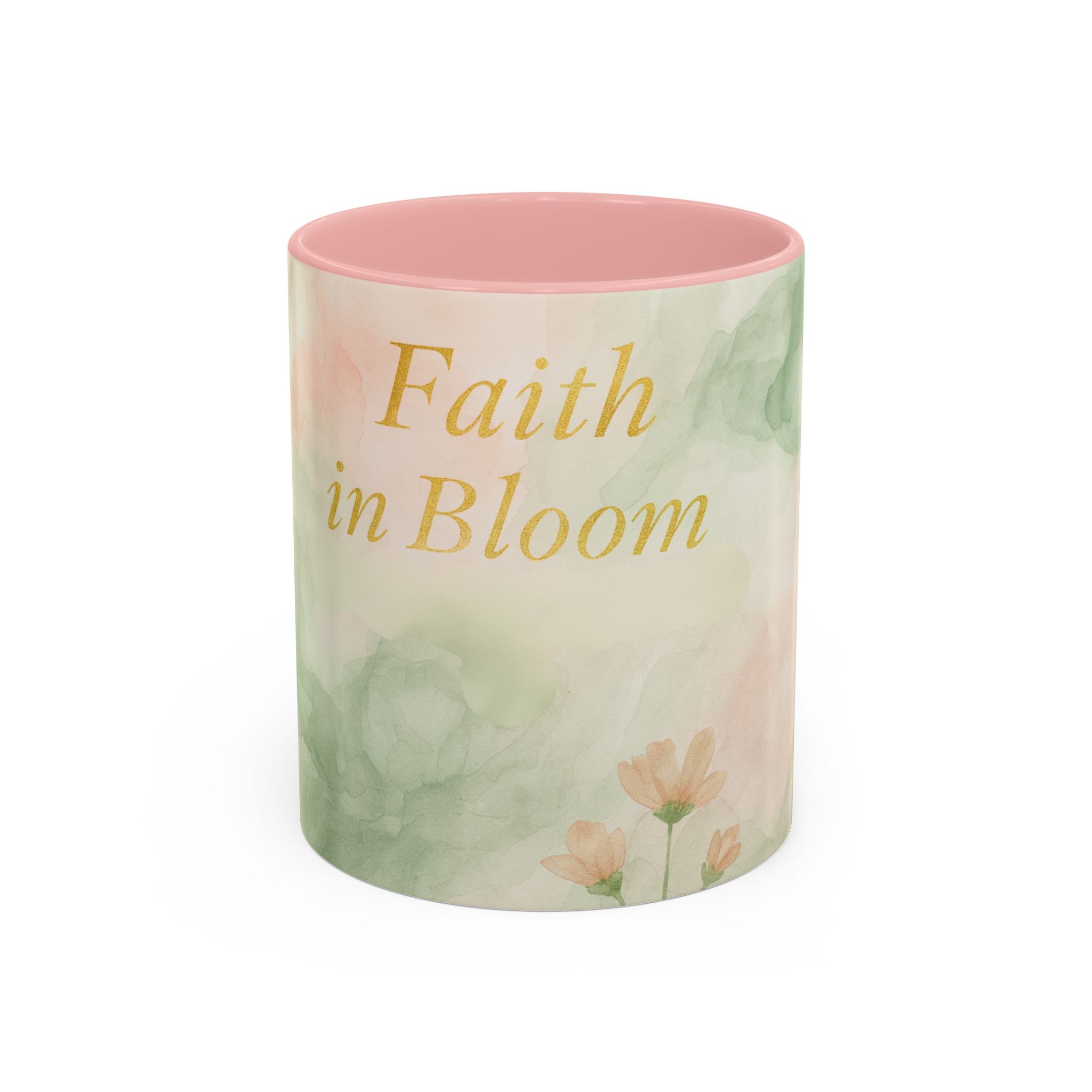 Faith in Bloom Coffee Mug - Inspirational Floral Design
