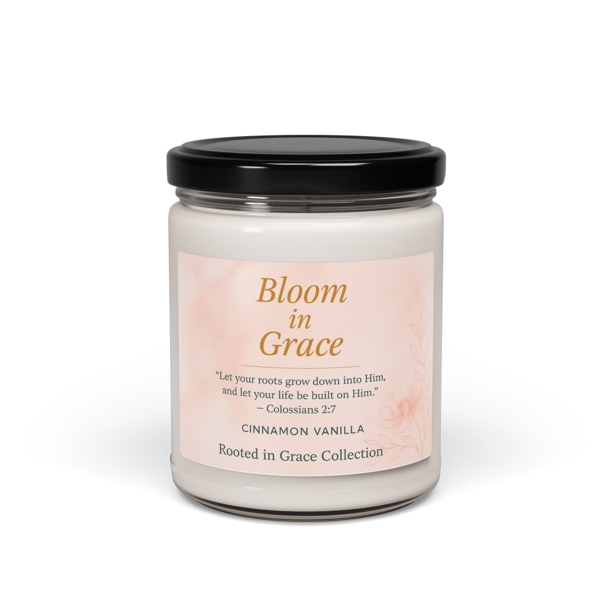 Bloom in Grace Scented Soy Candle - Cinnamon Vanilla, 9oz