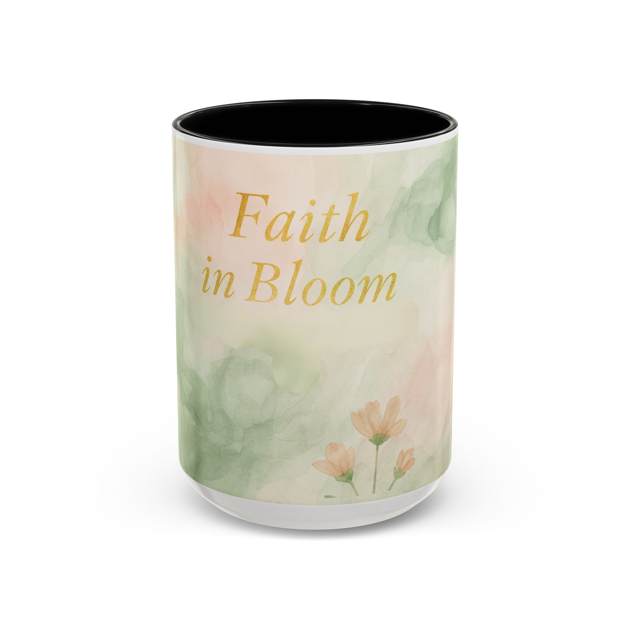 Faith in Bloom Coffee Mug - Inspirational Floral Design
