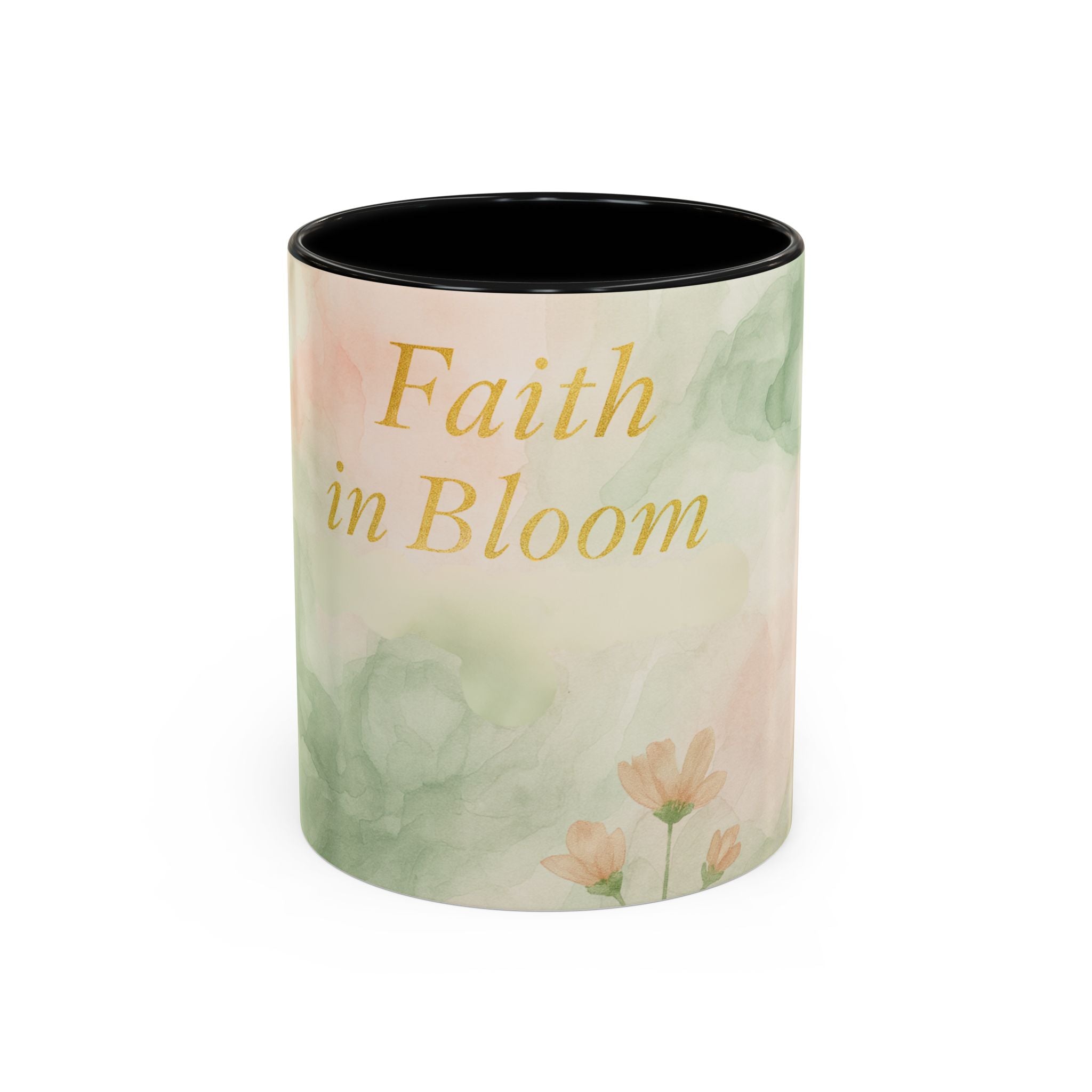 Faith in Bloom Coffee Mug - Inspirational Floral Design