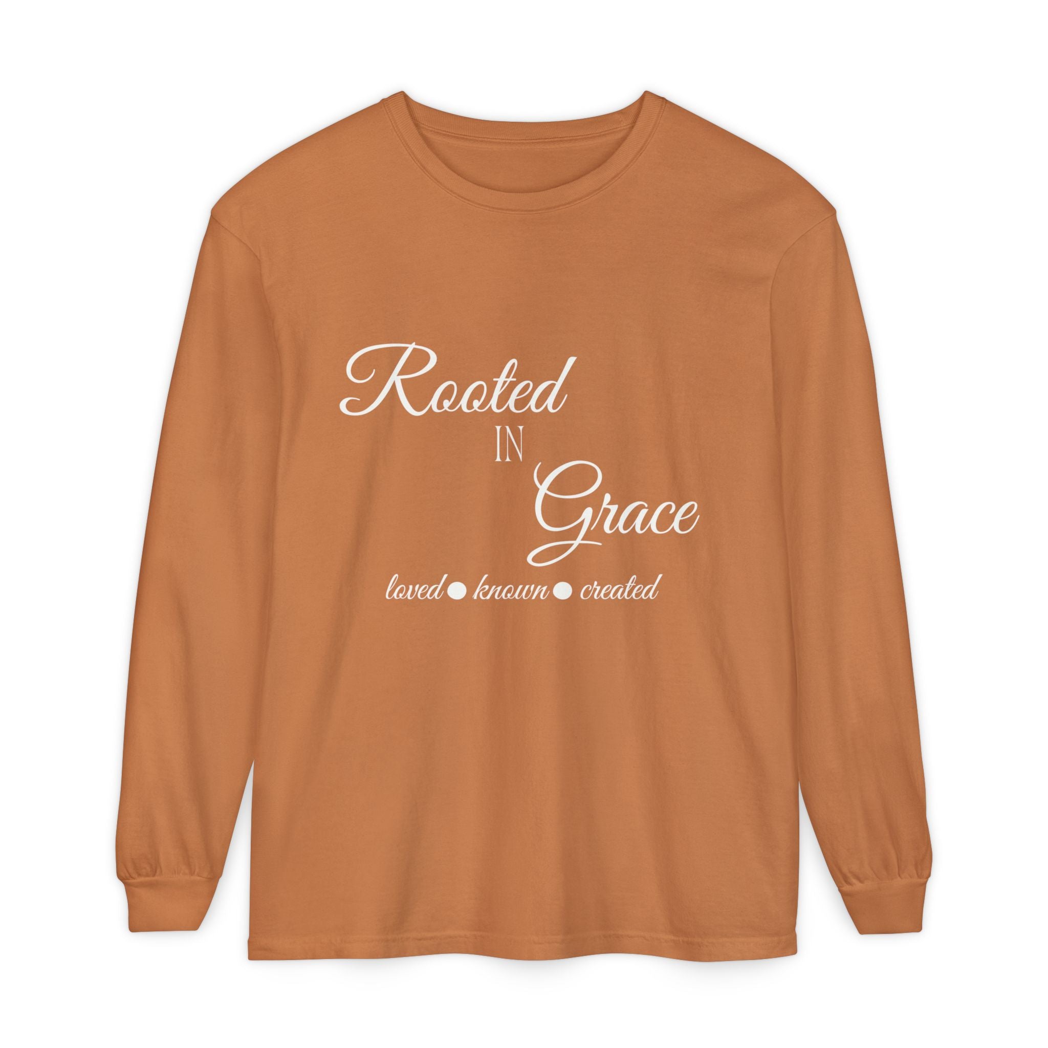 Rooted in Grace Long Sleeve – Garment-Dyed Comfort Fit