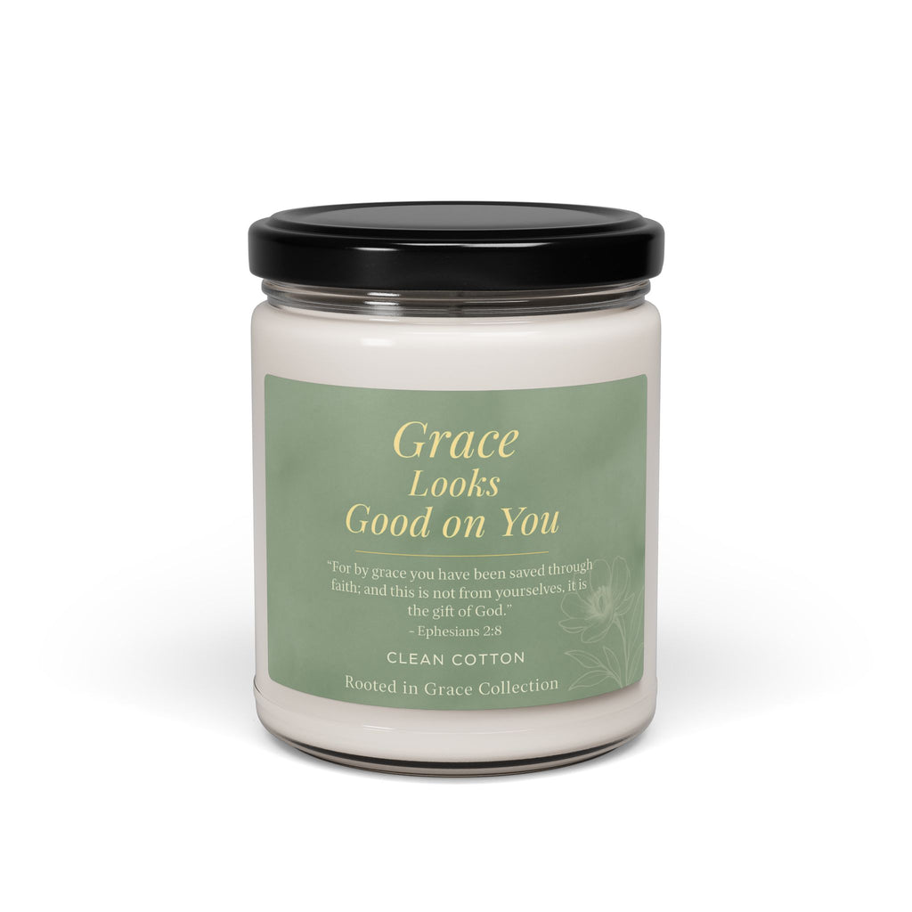 Grace Looks Good on You - Scented Soy Candle, 9oz - Clean Cotton Aroma