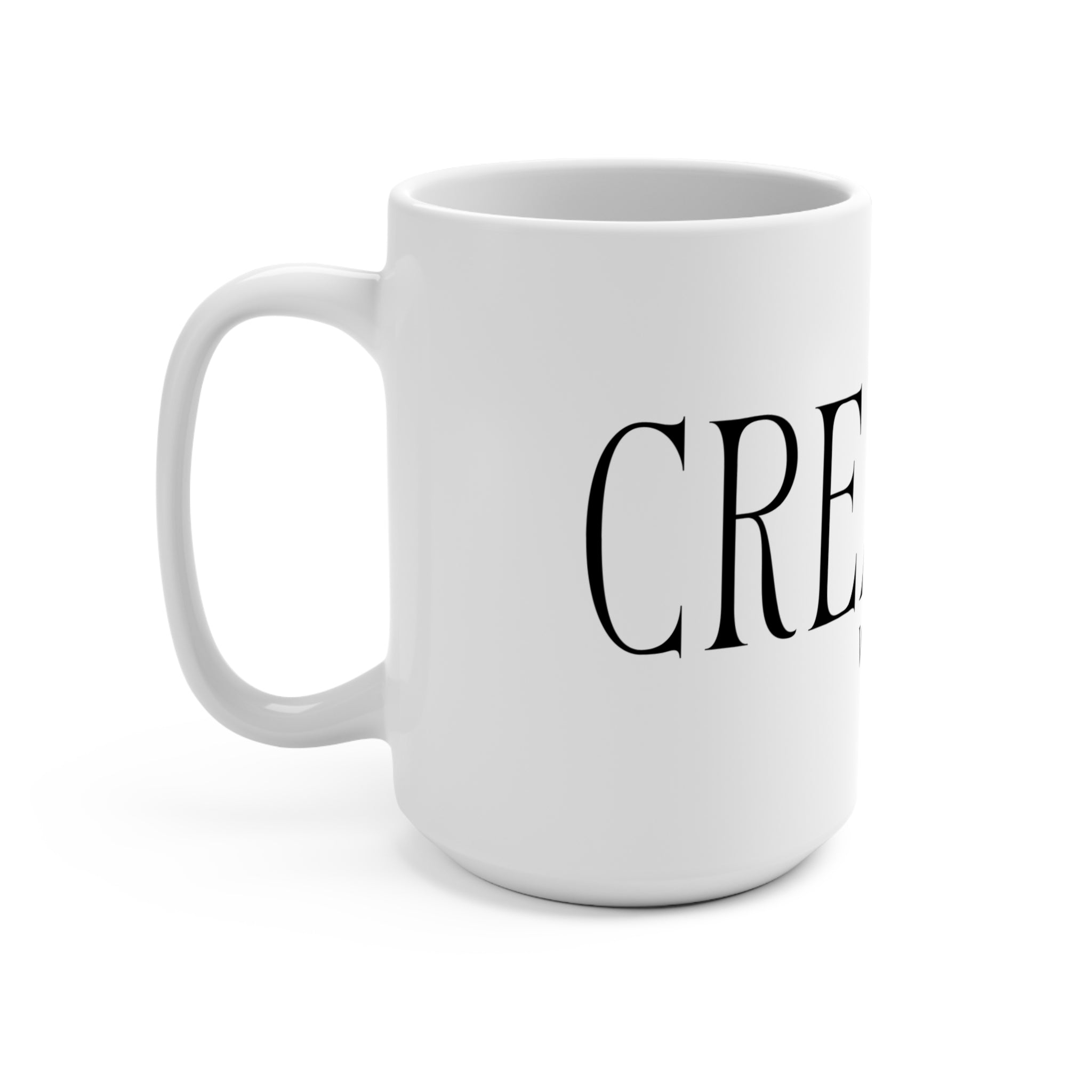 Faith-Inspired 15oz Ceramic Mug — "Created with a Purpose" Christian Coffee Cup