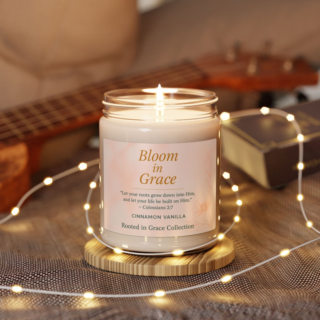 Bloom in Grace Scented Soy Candle - Cinnamon Vanilla, 9oz