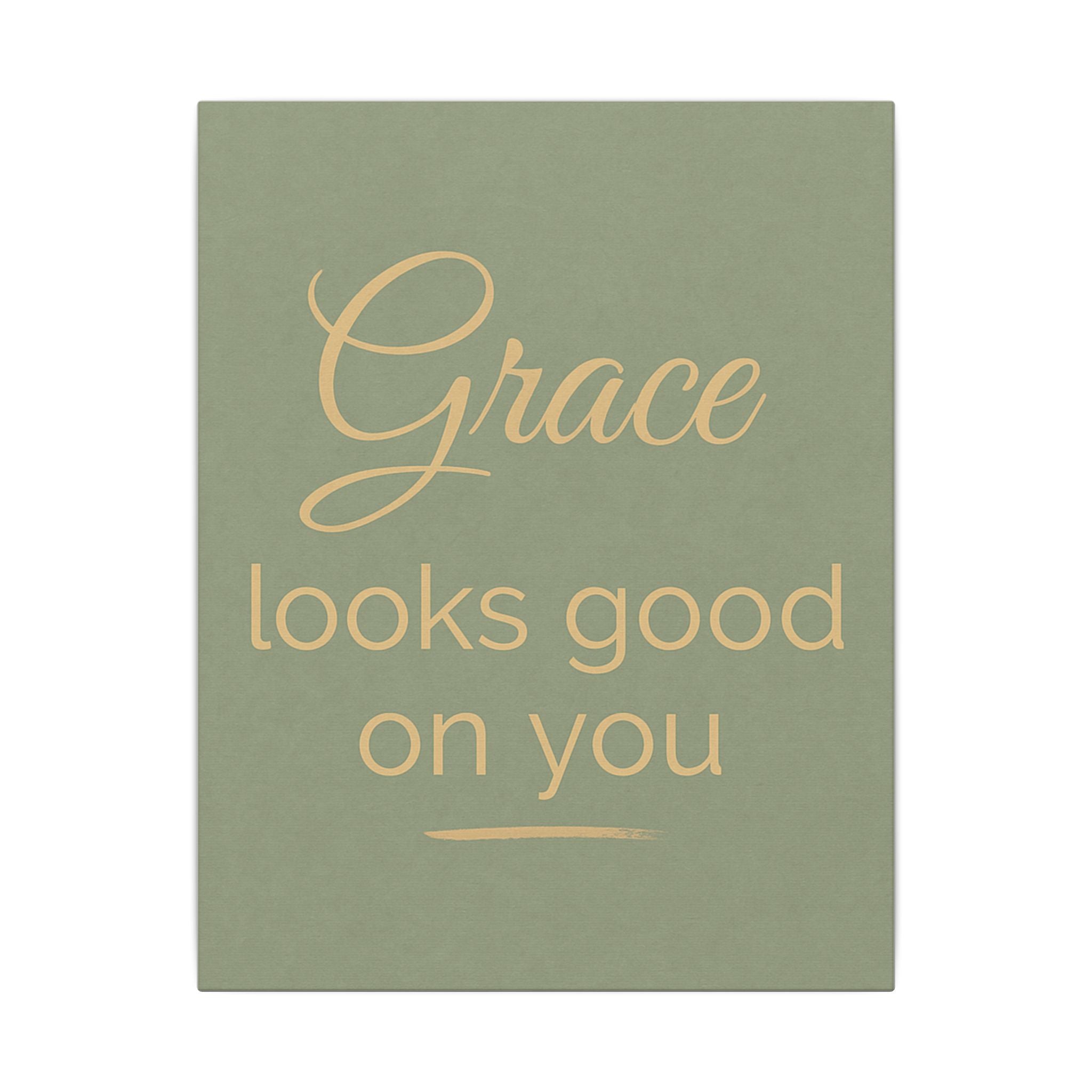 Inspirational Canvas Wall Art - 'Grace Looks Good on You'