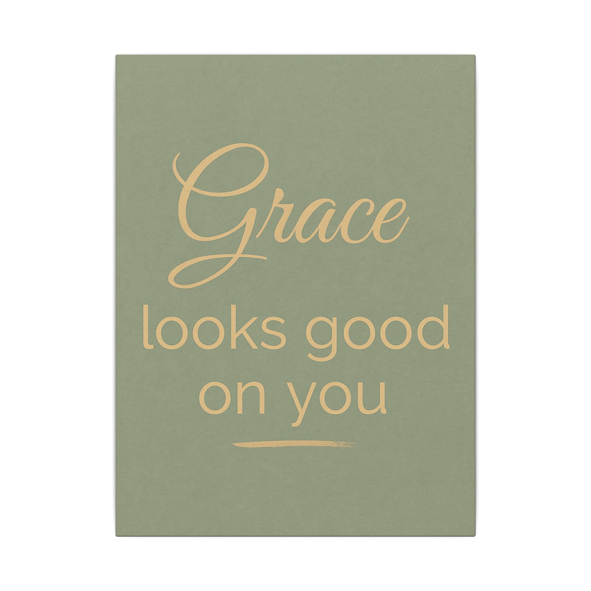 Inspirational Canvas Wall Art - 'Grace Looks Good on You'