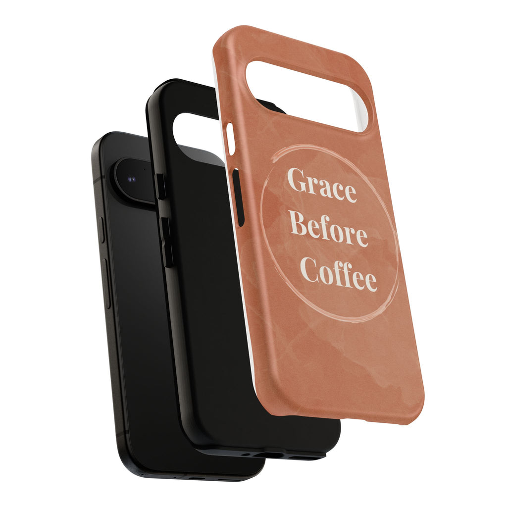 Coffee Lover's Phone Case - Grace Before Coffee Design