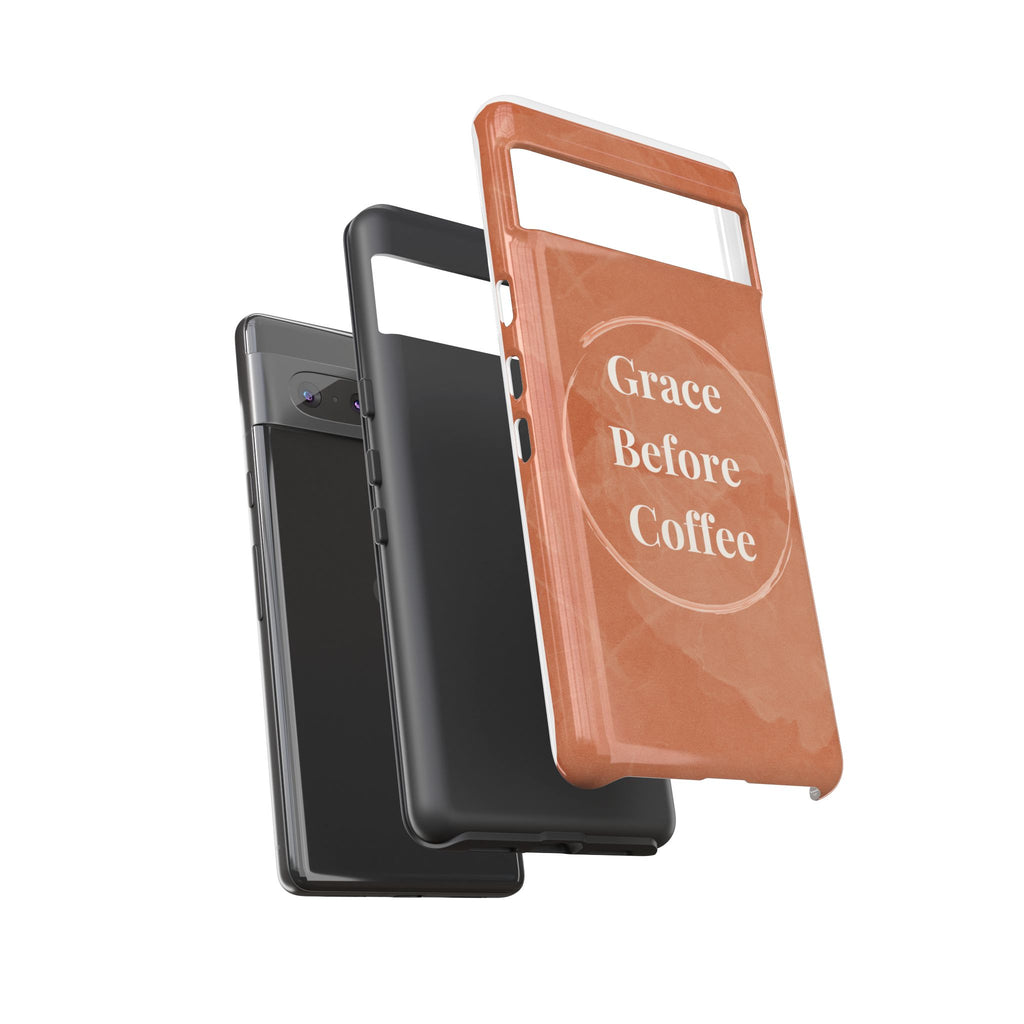 Coffee Lover's Phone Case - Grace Before Coffee Design