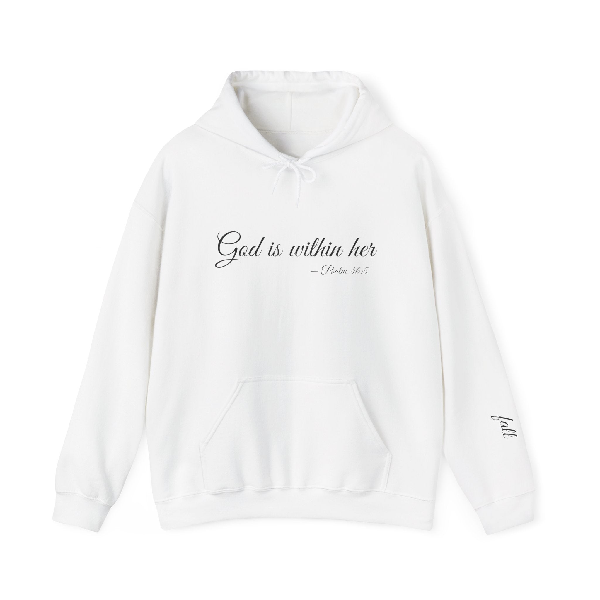 God Is Within Her Hoodie — Inspirational Christian Scripture Pullover