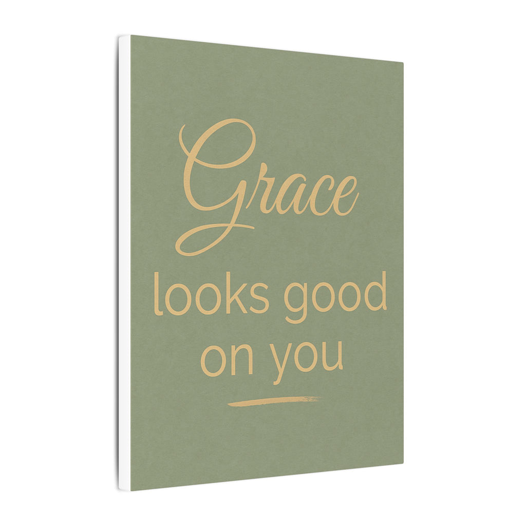 Inspirational Canvas Wall Art - 'Grace Looks Good on You'