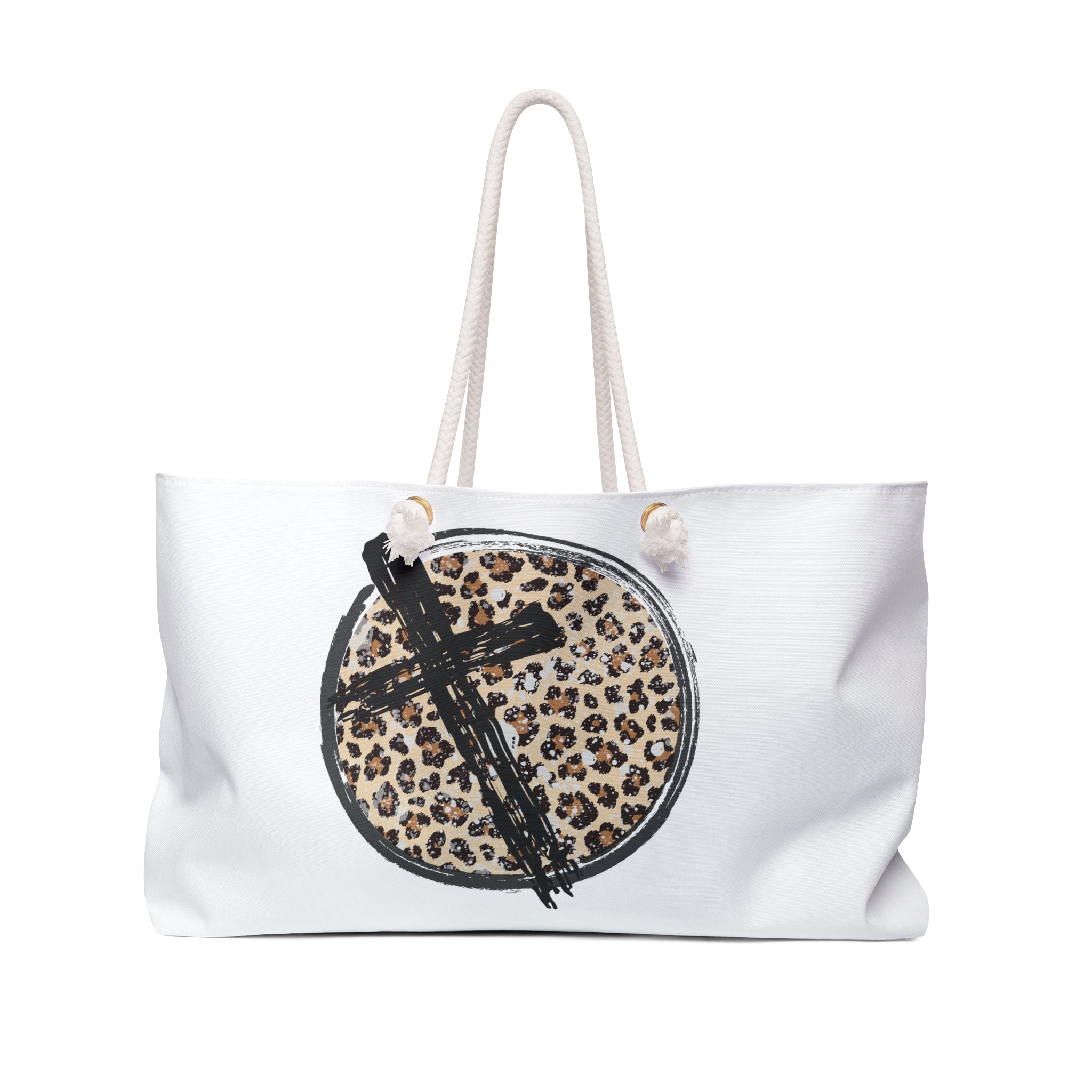 Leopard Cross Weekender Tote — Rooted in Grace Collection