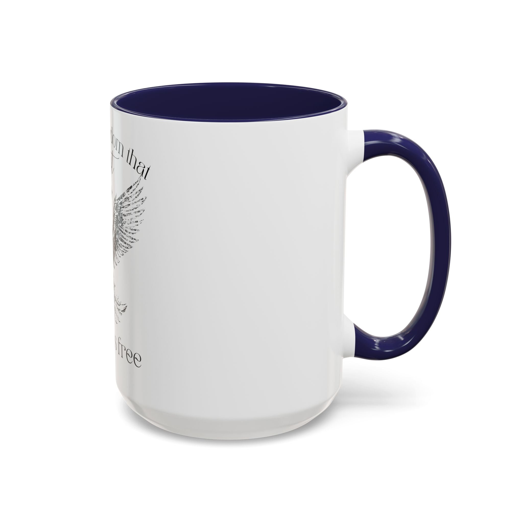Christian Eagle Coffee Mug — "It Is for Freedom that Christ Has Set Us Free" Accent Mug