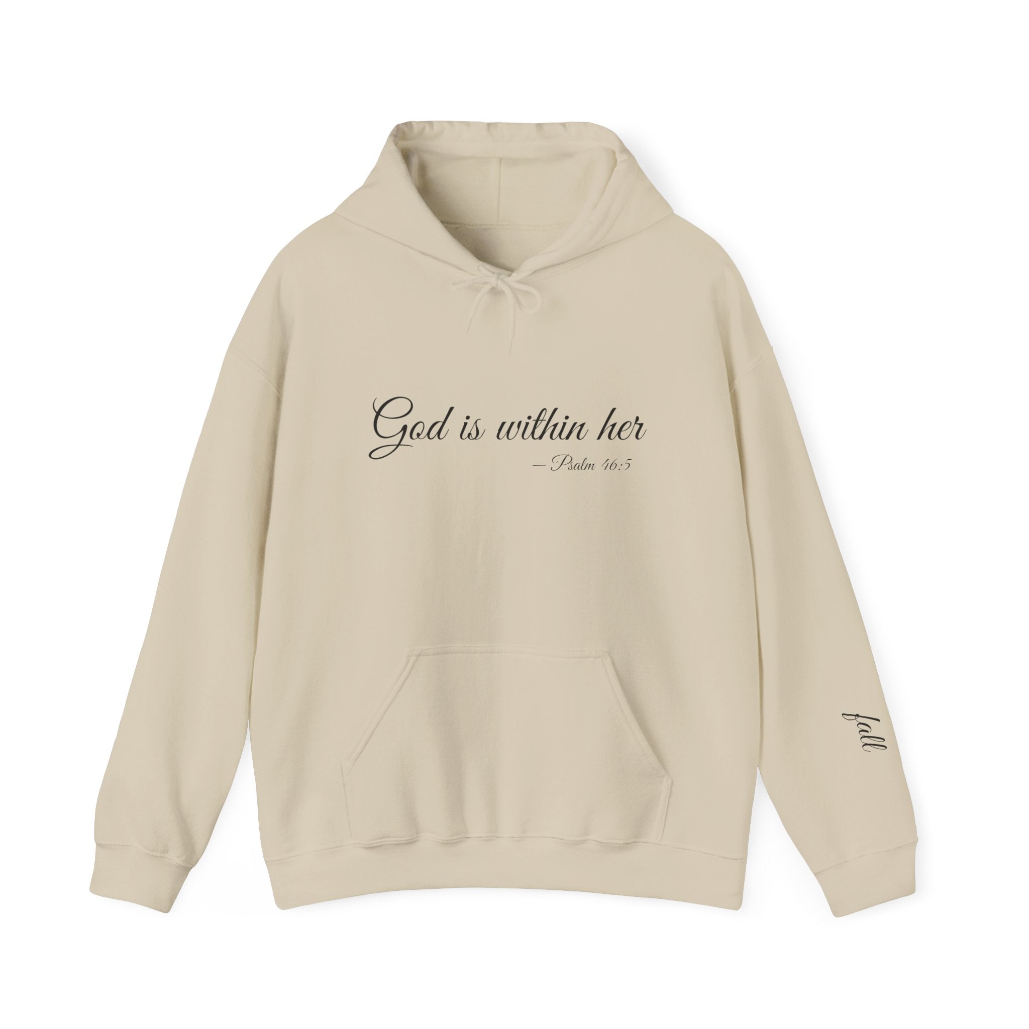 God Is Within Her Hoodie — Inspirational Christian Scripture Pullover
