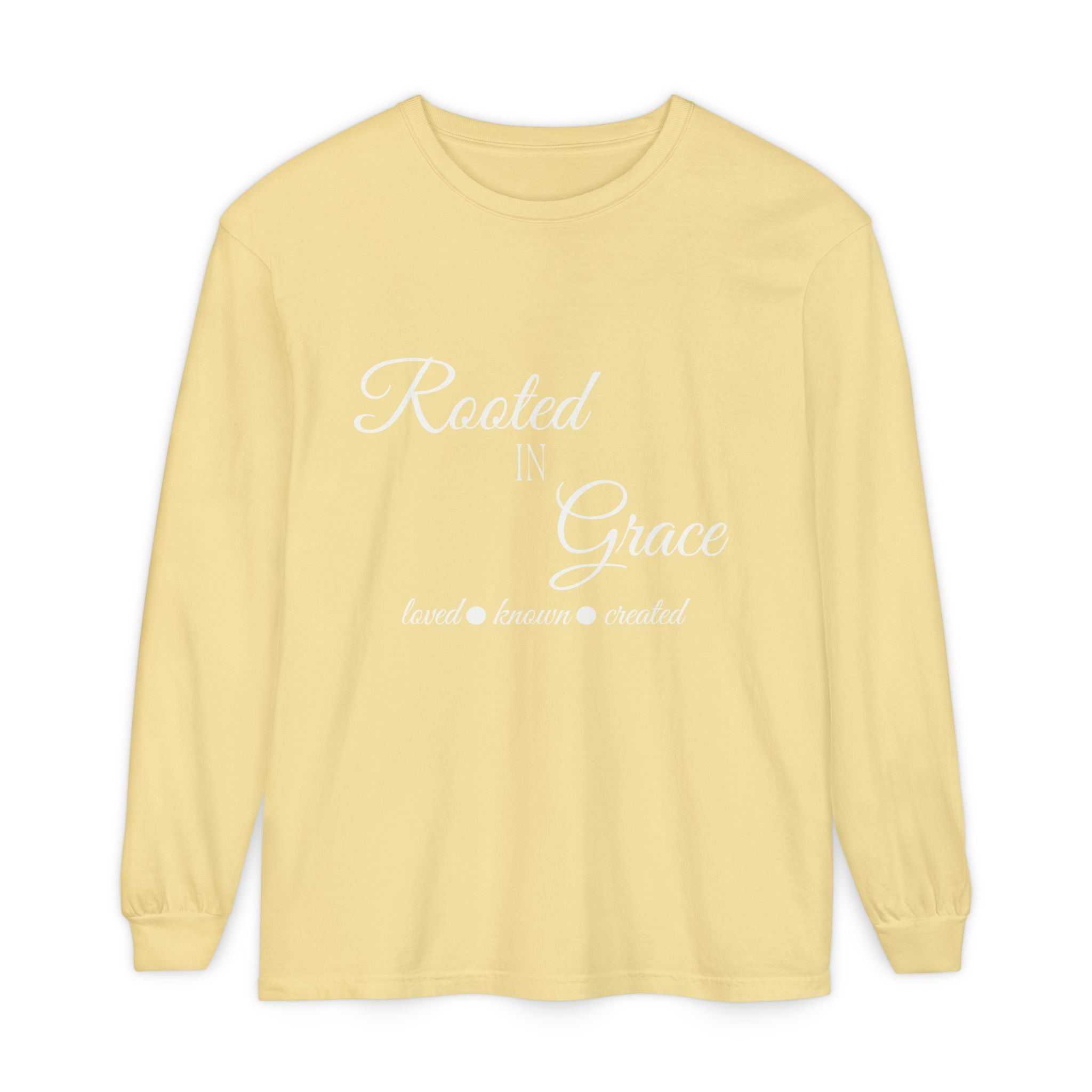 Rooted in Grace Long Sleeve – Garment-Dyed Comfort Fit