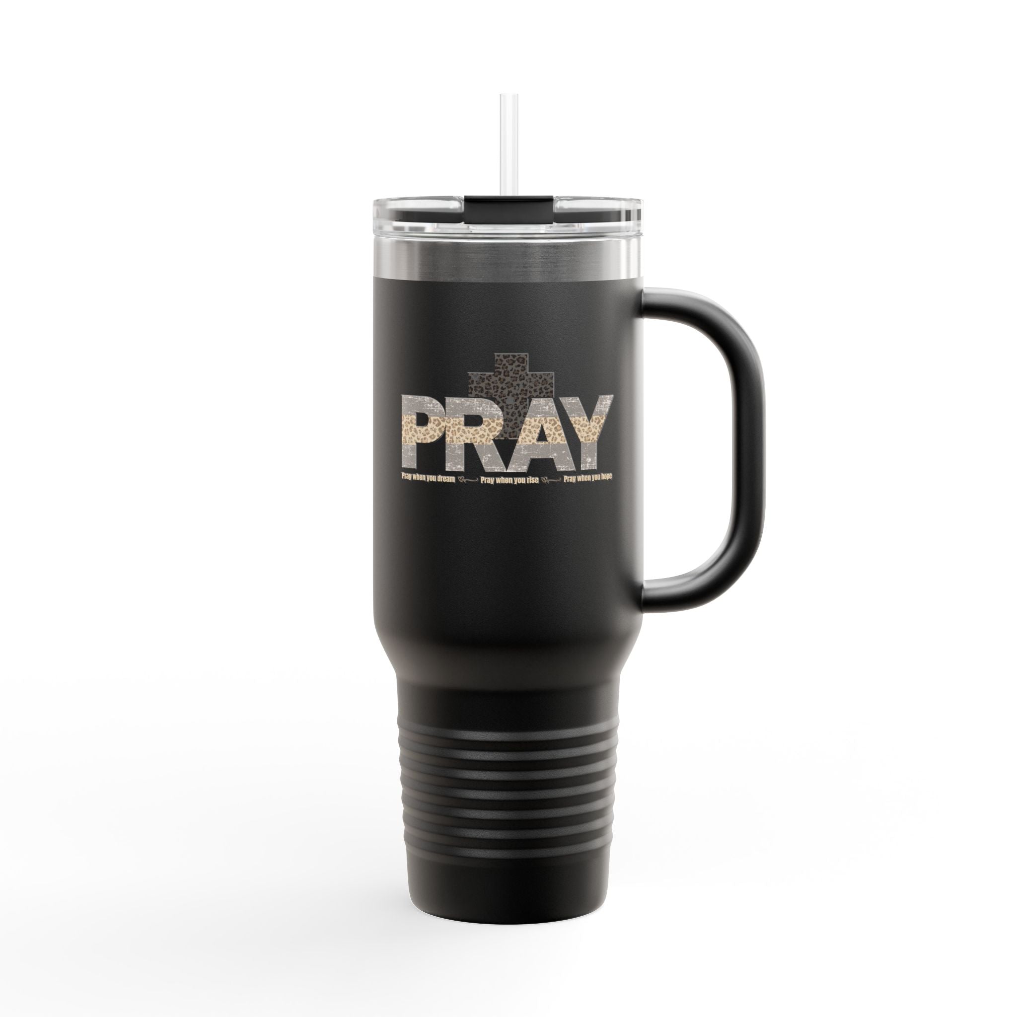 PRAY 40oz Travel Mug — Faith in Every Sip