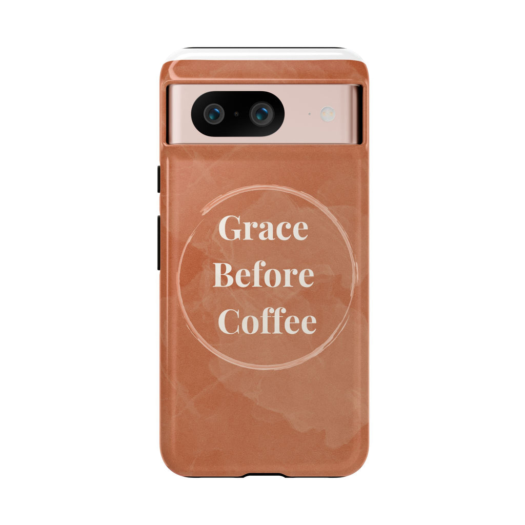 Coffee Lover's Phone Case - Grace Before Coffee Design