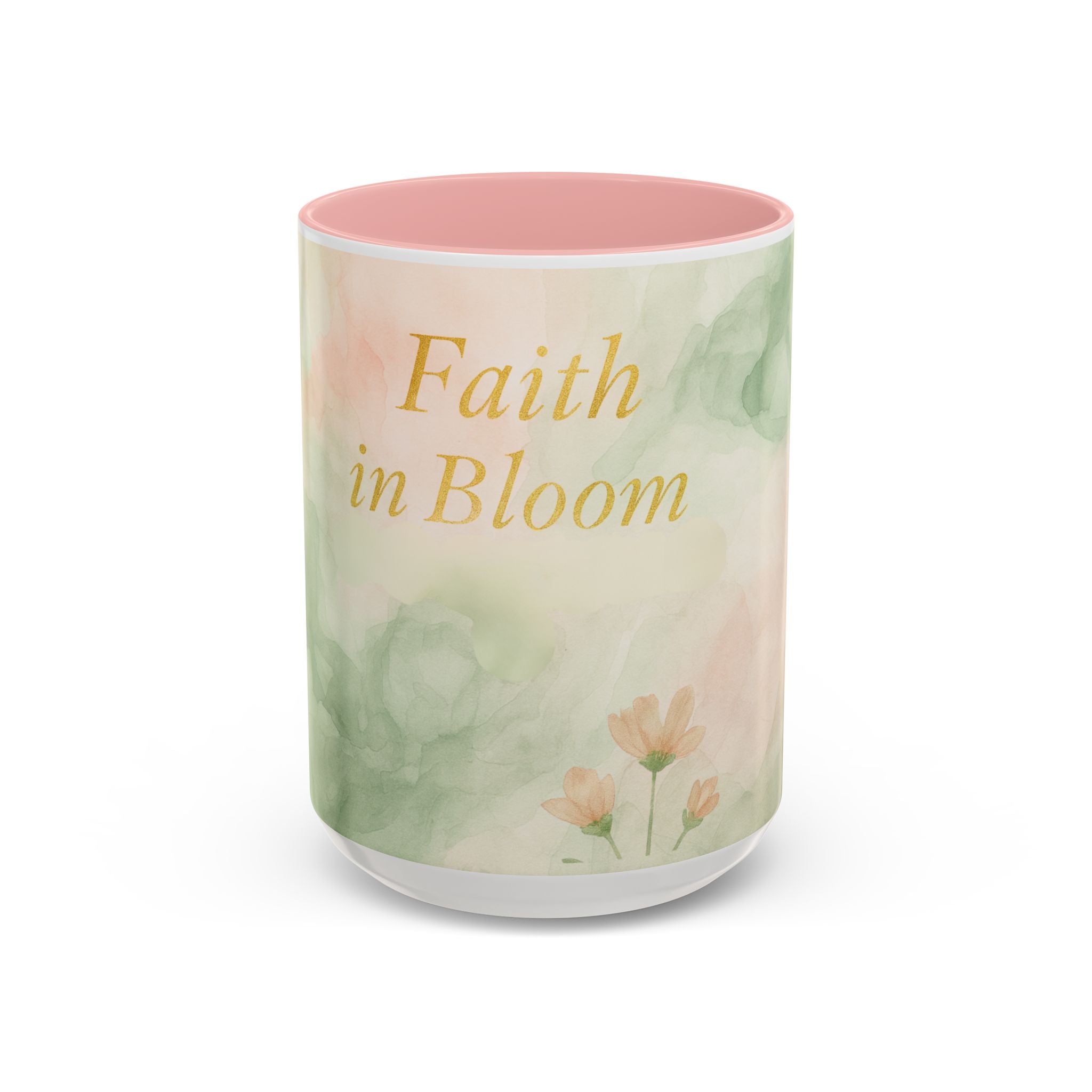 Faith in Bloom Coffee Mug - Inspirational Floral Design