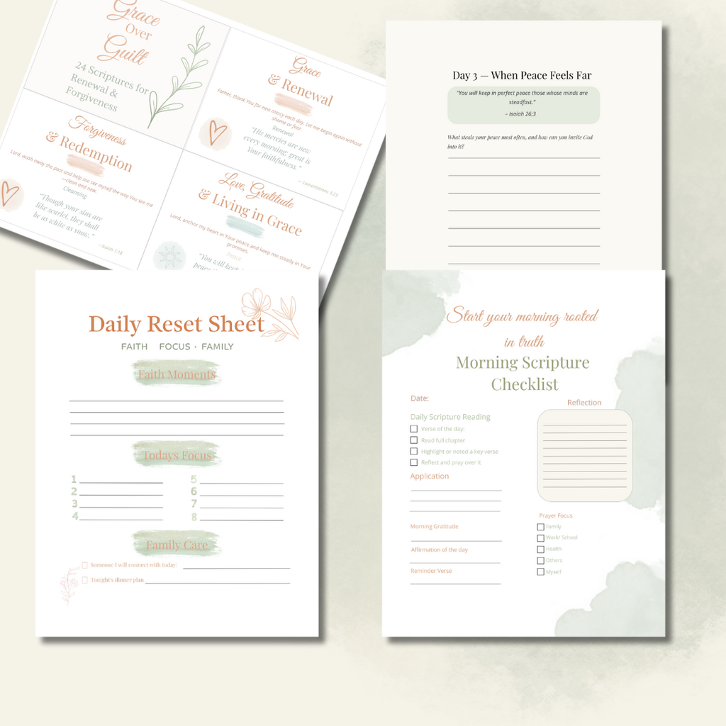 Morning Grace Collection 🌿 | Faith Printables for Peaceful Mornings