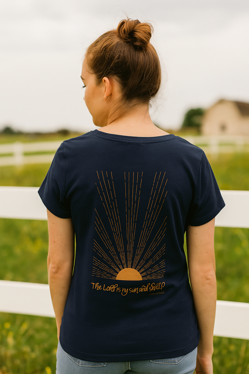 The Lord Is My Sun & Shield V-Neck Tee — Psalm 84:11