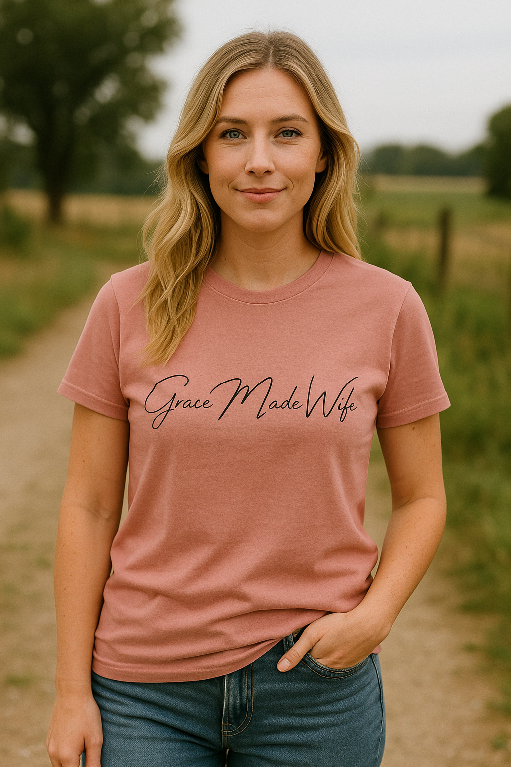 Grace Made Wife Tee — Rooted in Grace Collection