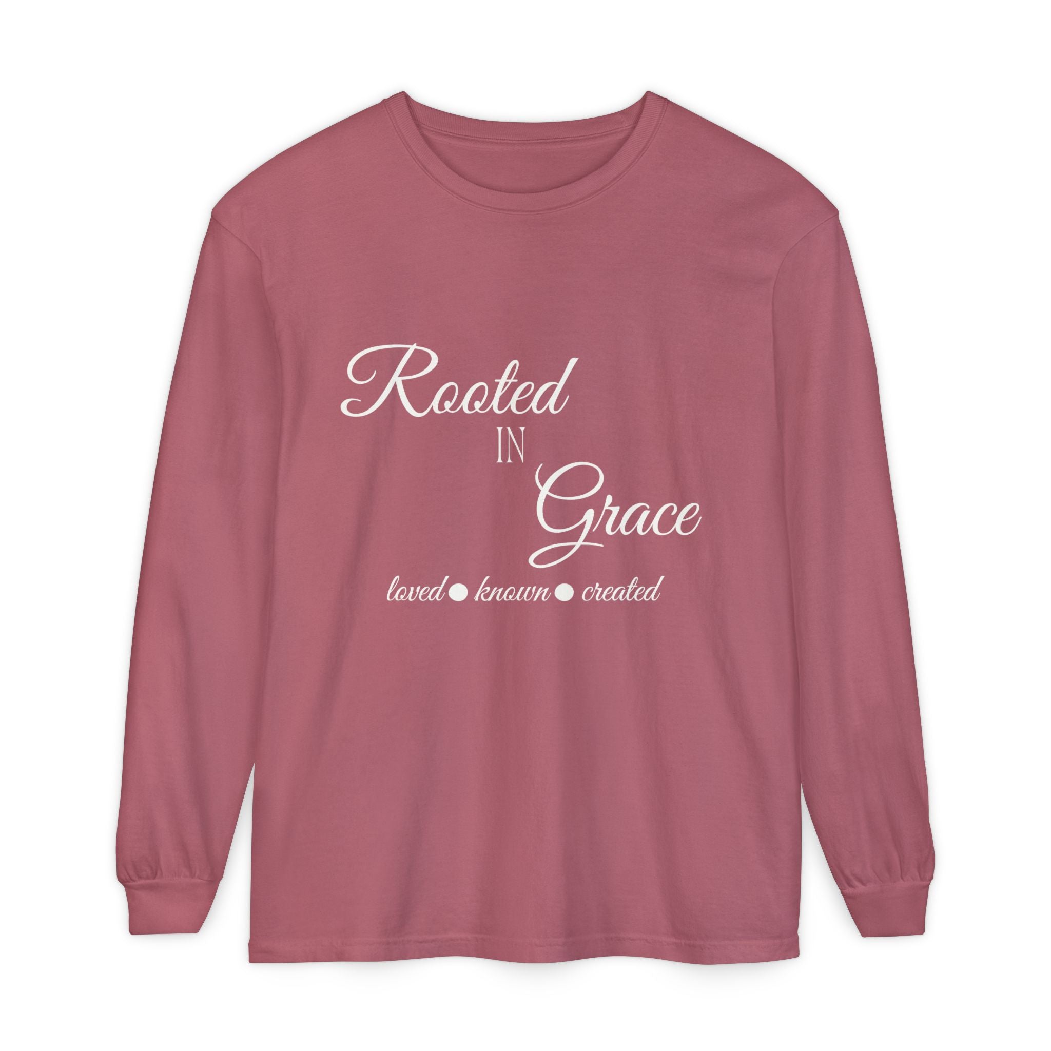 Rooted in Grace Long Sleeve – Garment-Dyed Comfort Fit