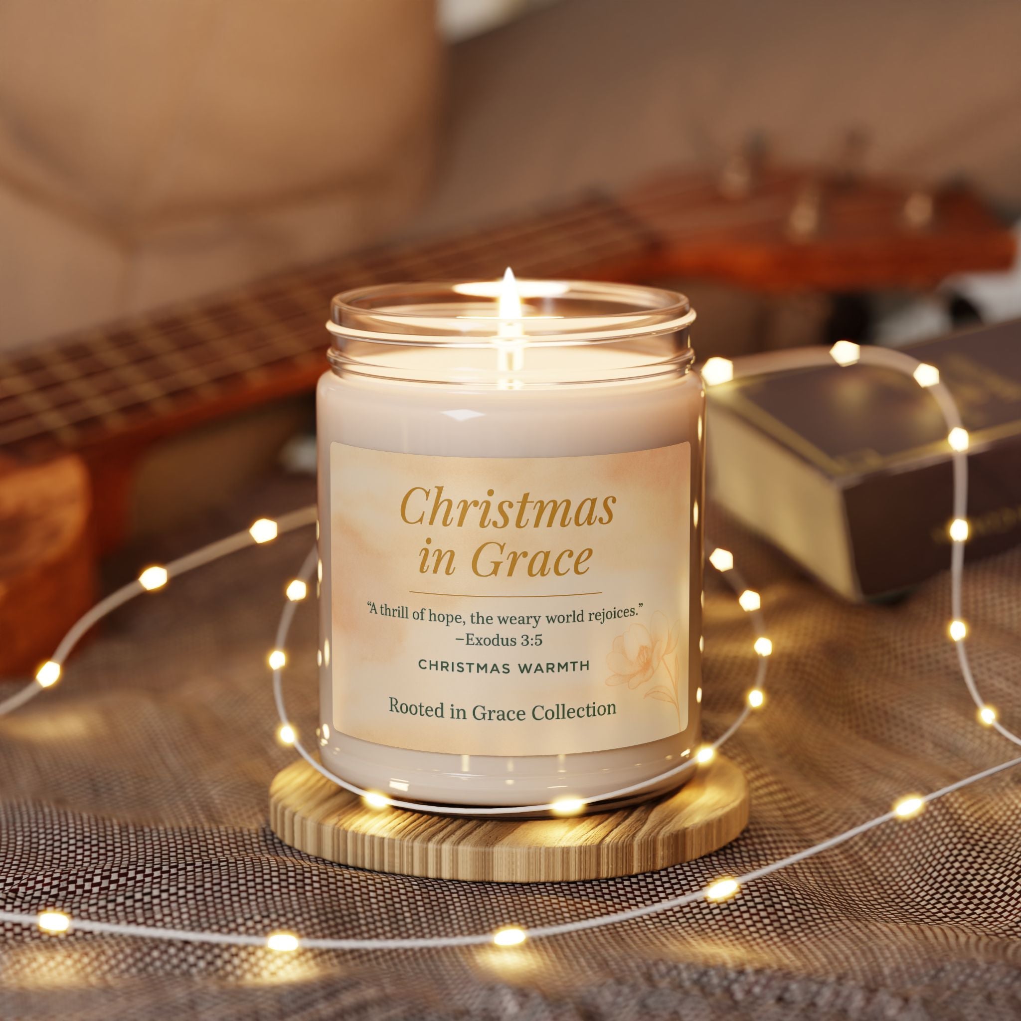 Christmas in Grace — Christmas Warmth Scented Soy Candle | Rooted in Grace Collection