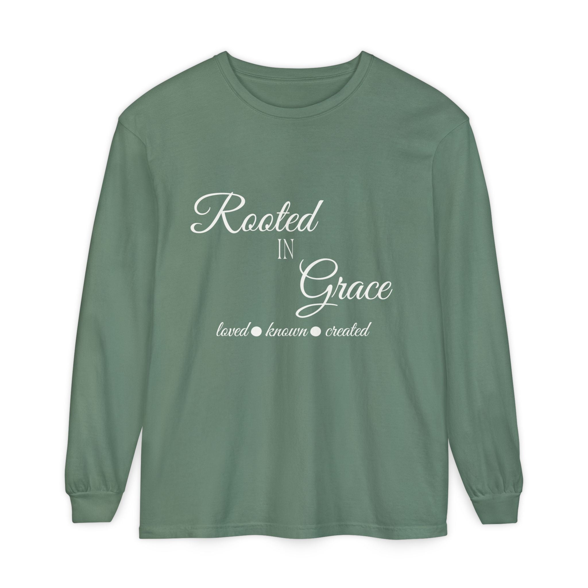 Rooted in Grace Long Sleeve – Garment-Dyed Comfort Fit