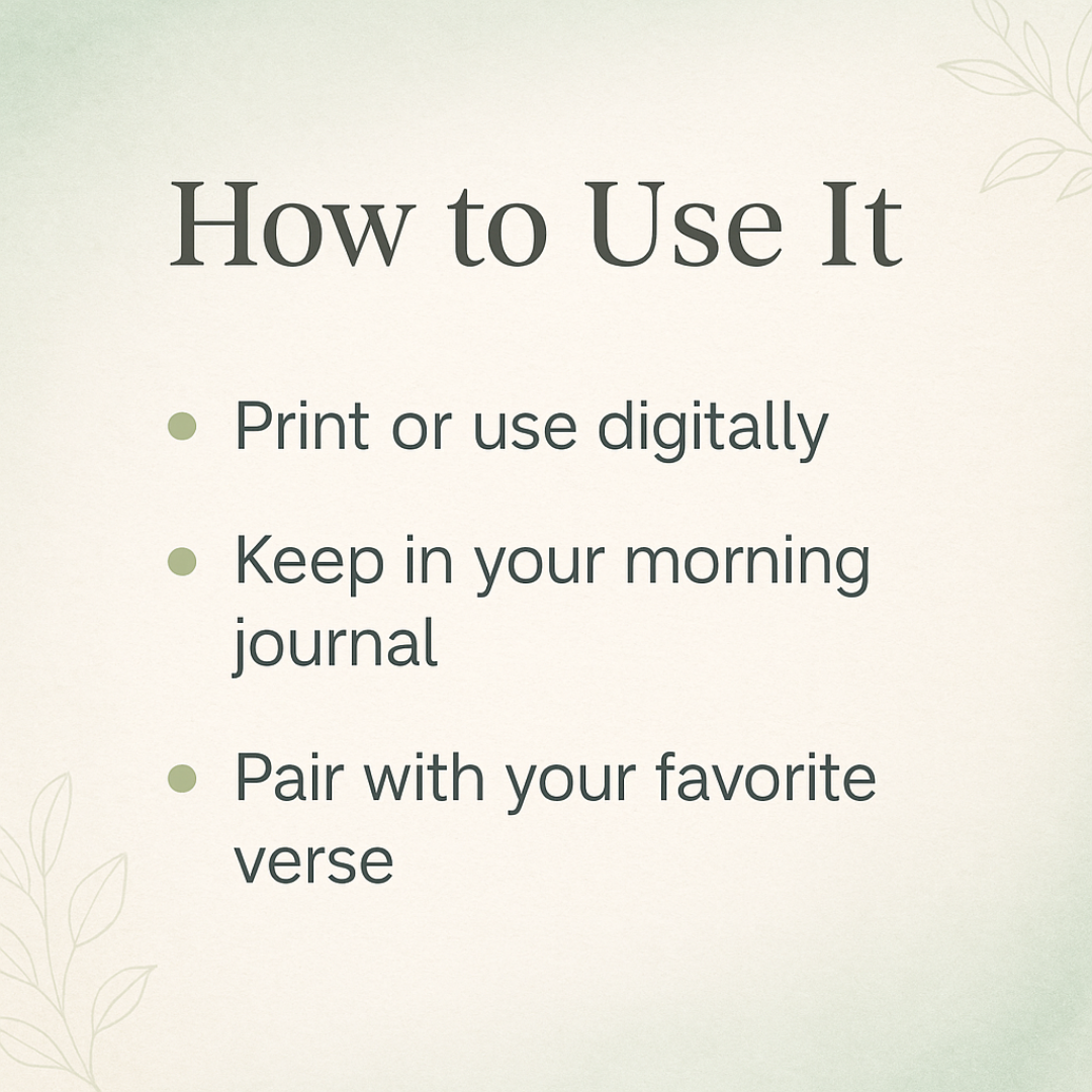 Morning Grace Collection 🌿 | Faith Printables for Peaceful Mornings