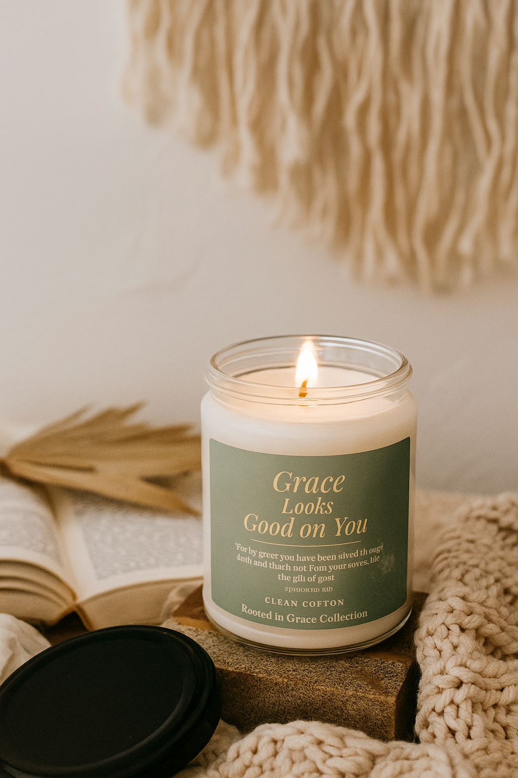 Grace Looks Good on You — Clean Cotton Scented Soy Candle (9oz)