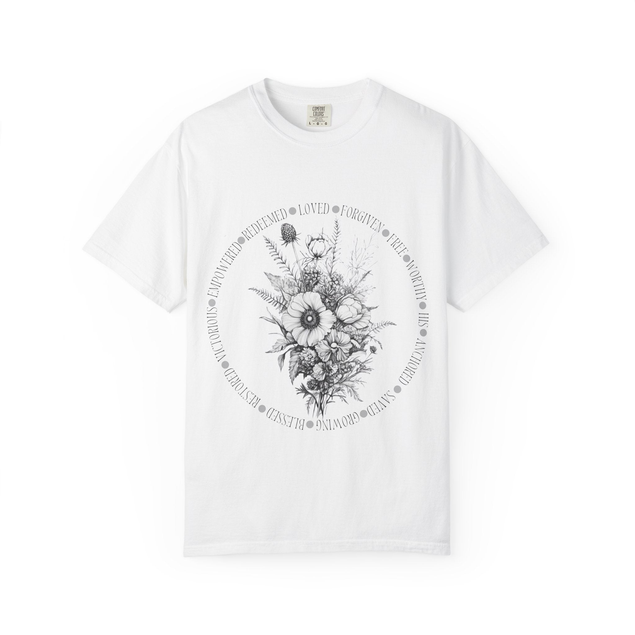 Wild Grace Botanical T-Shirt – Faith-Inspired Floral Tee
