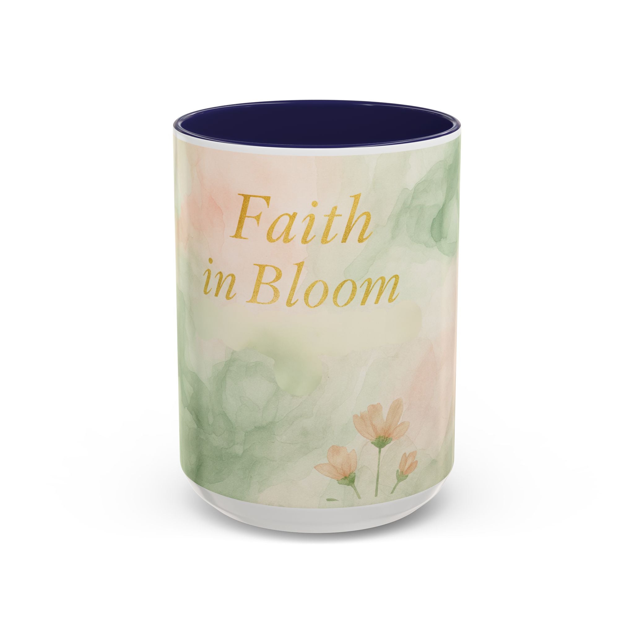 Faith in Bloom Coffee Mug - Inspirational Floral Design