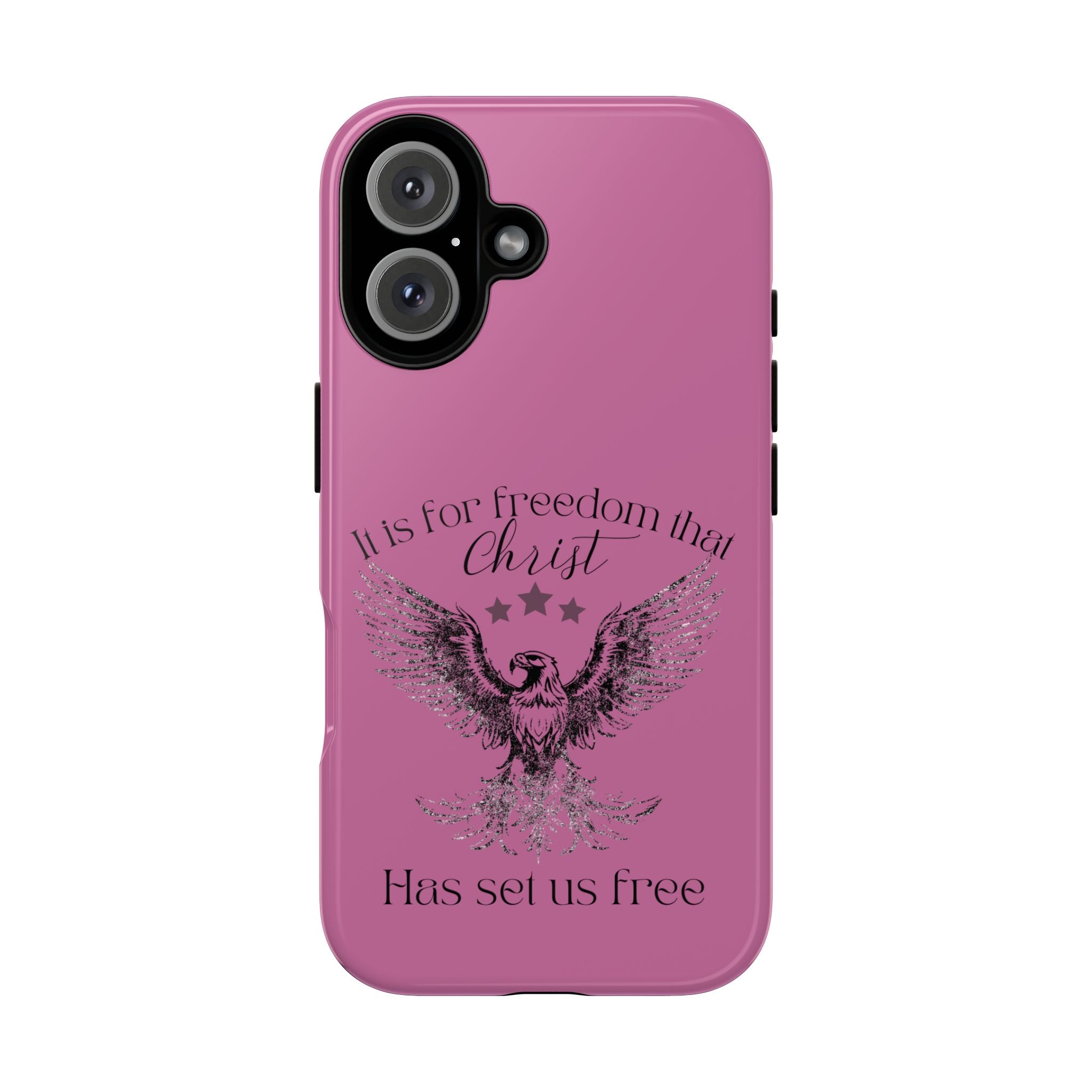 Freedom in Christ Mauve Phone Case – Inspirational Christian Eagle Design