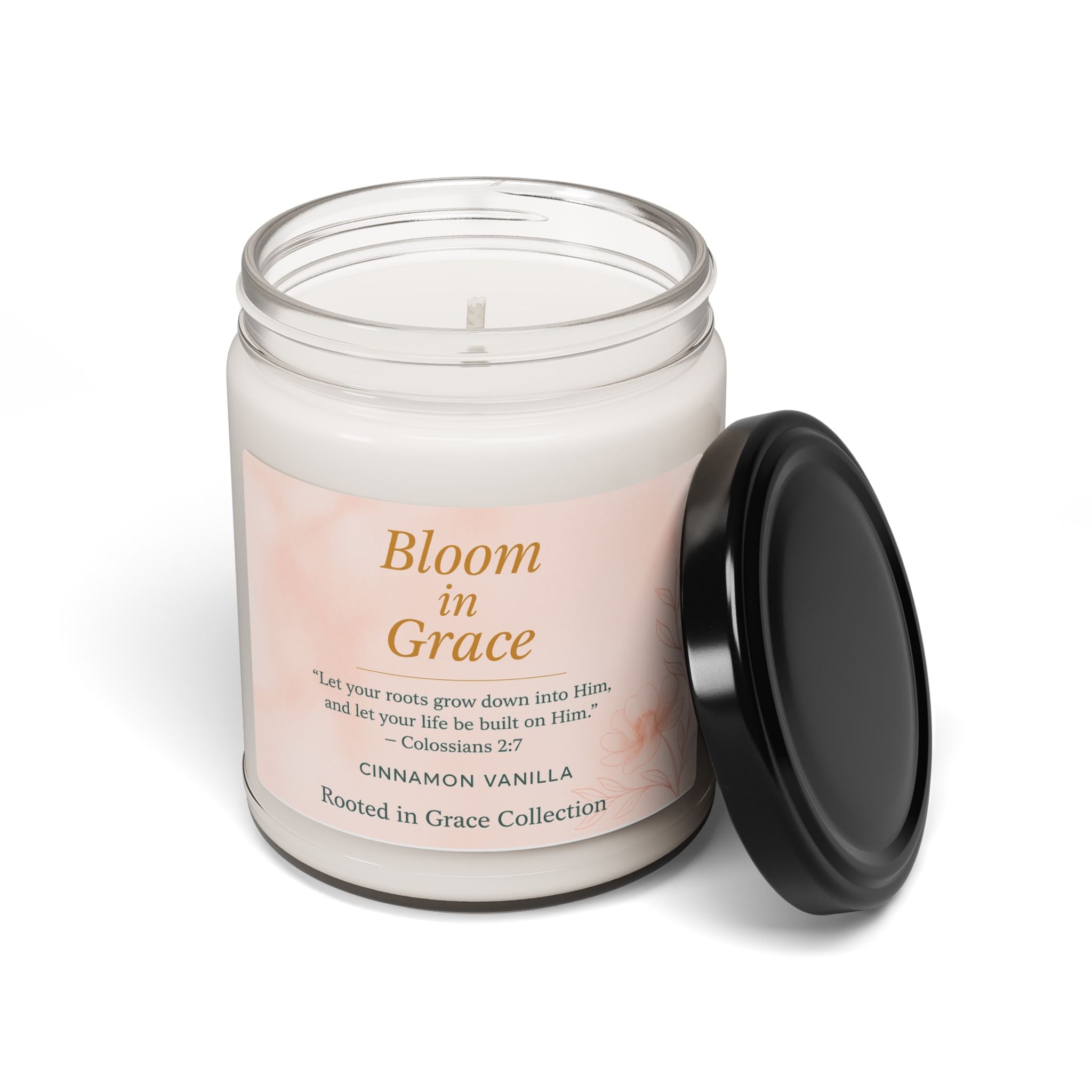 Bloom in Grace Scented Soy Candle - Cinnamon Vanilla, 9oz