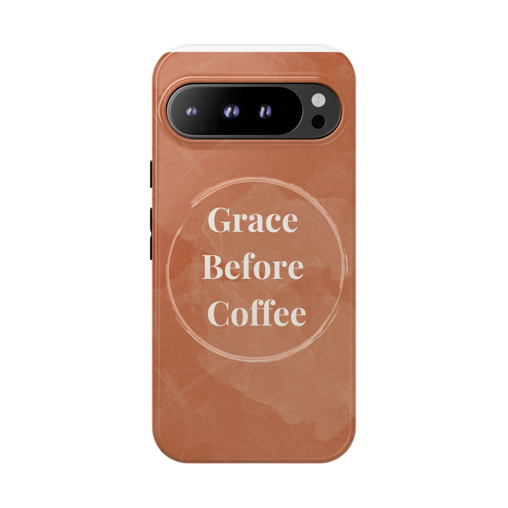 Coffee Lover's Phone Case - Grace Before Coffee Design