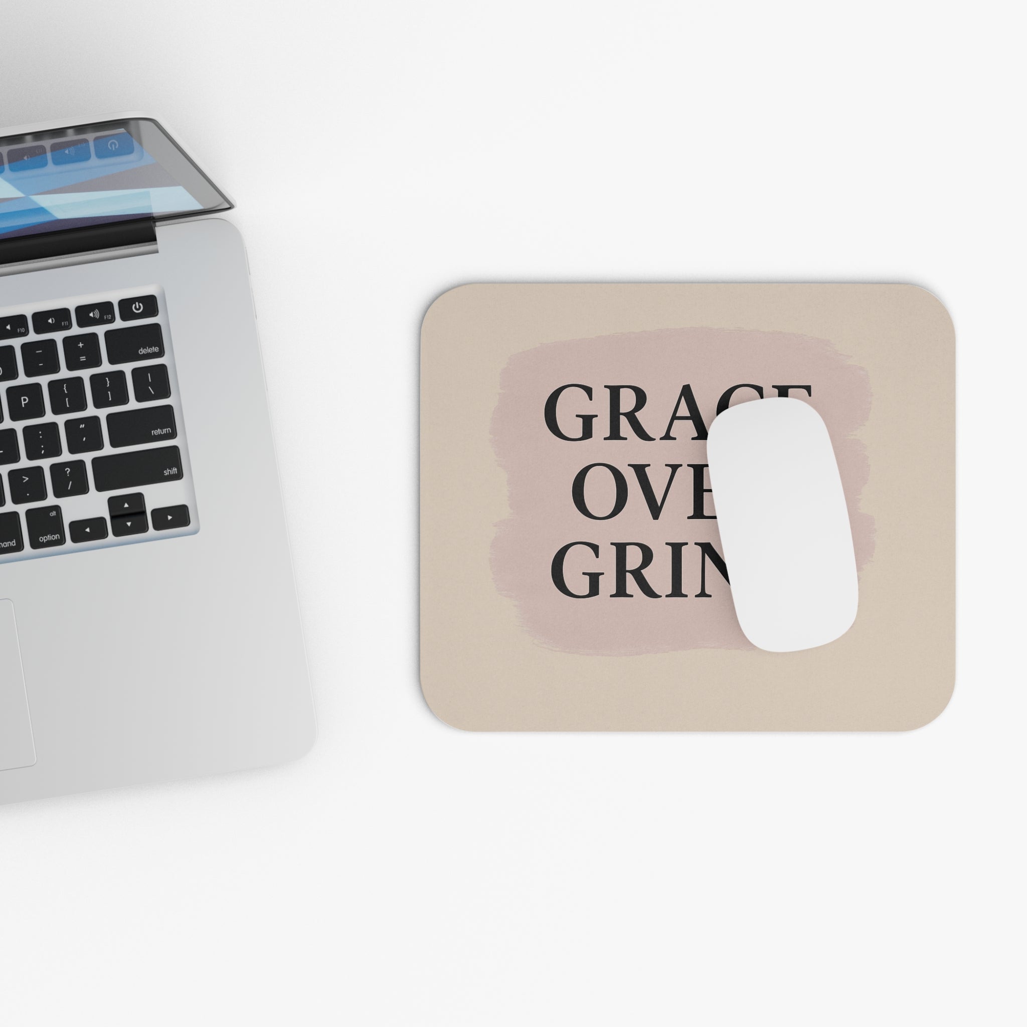 Grace Over Grind Mouse Pad — Motivational Desk Mat