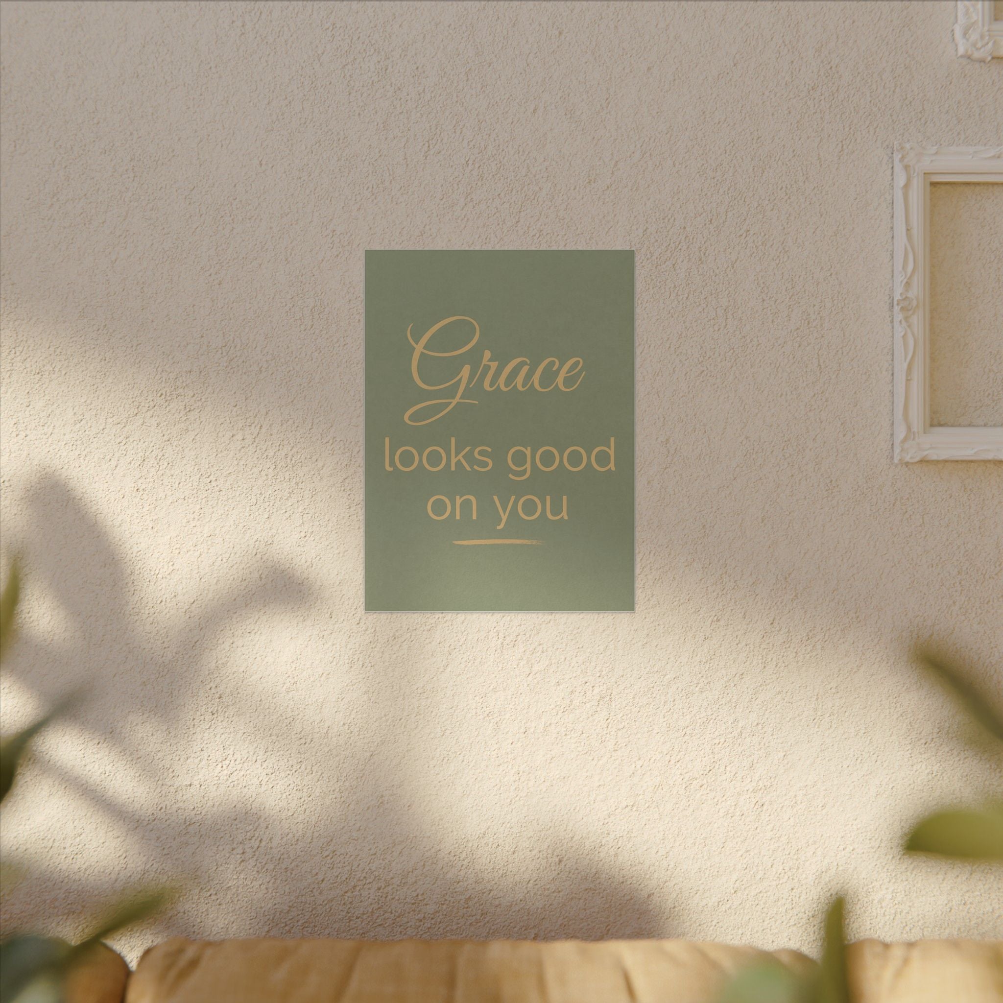 Inspirational Canvas Wall Art - 'Grace Looks Good on You'