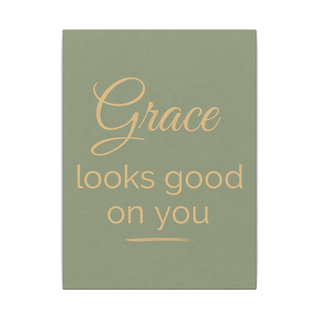 Inspirational Canvas Wall Art - 'Grace Looks Good on You'