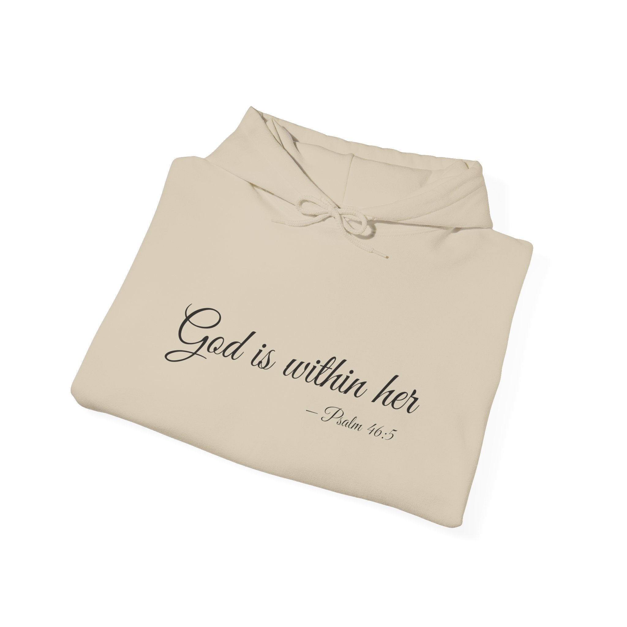 God Is Within Her Hoodie — Inspirational Christian Scripture Pullover
