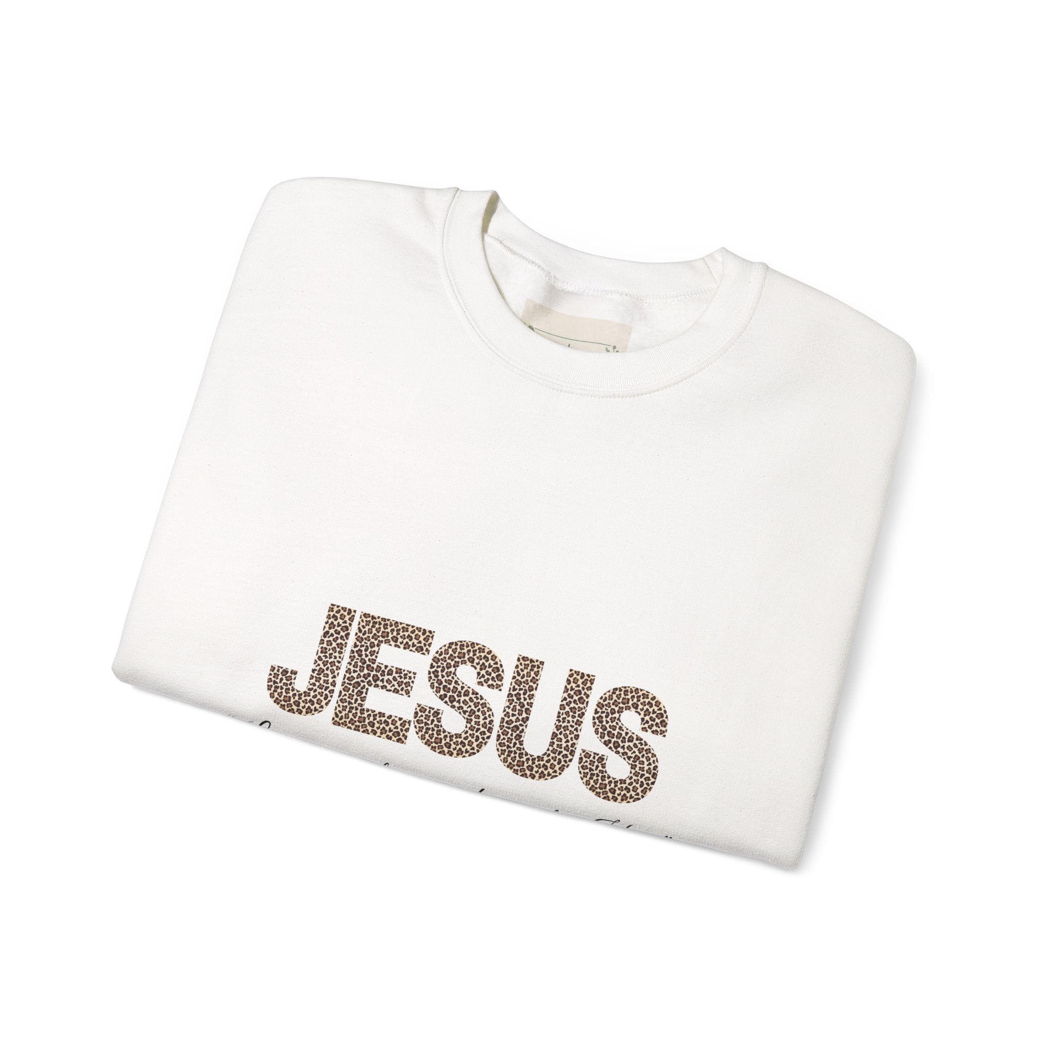 JESUS Crewneck Sweatshirt – “Let Your Roots Grow Down into Him” (Colossians 2:7)