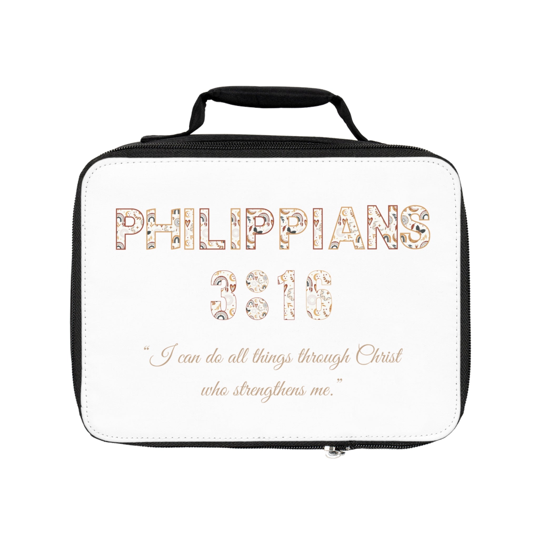 Philippians 3:16 Inspirational Lunch Bag — 'I can do all things through Christ' Christian Lunchbox