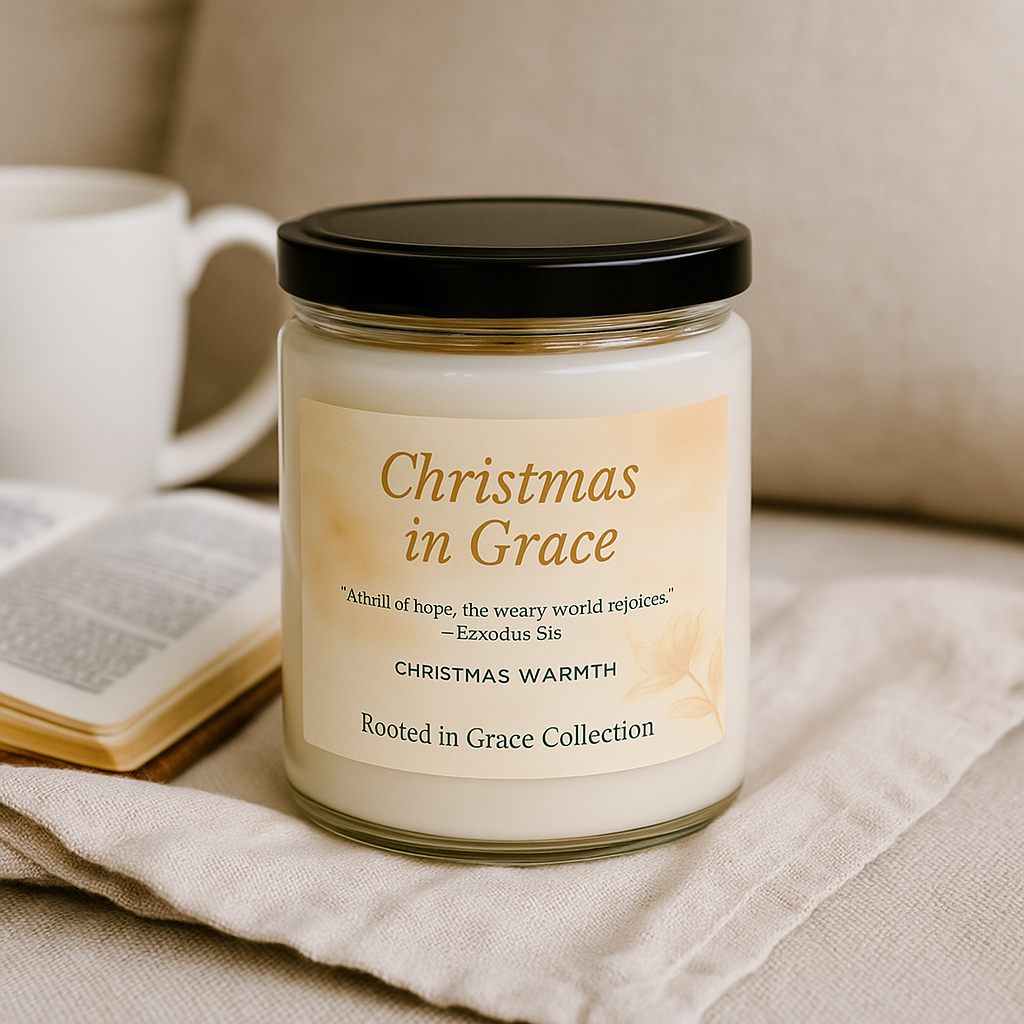Christmas in Grace — Christmas Warmth Scented Soy Candle | Rooted in Grace Collection