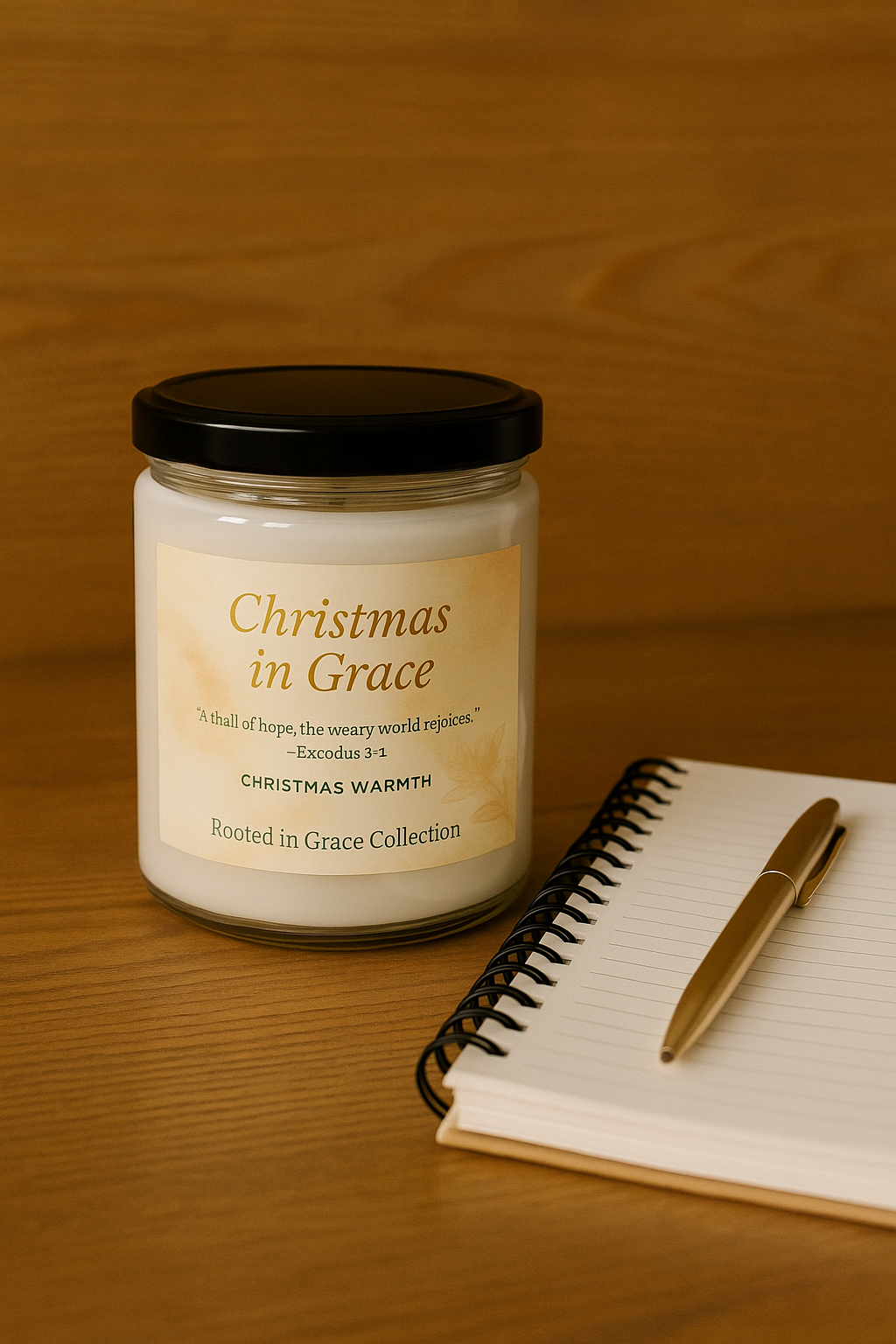 Christmas in Grace — Christmas Warmth Scented Soy Candle | Rooted in Grace Collection