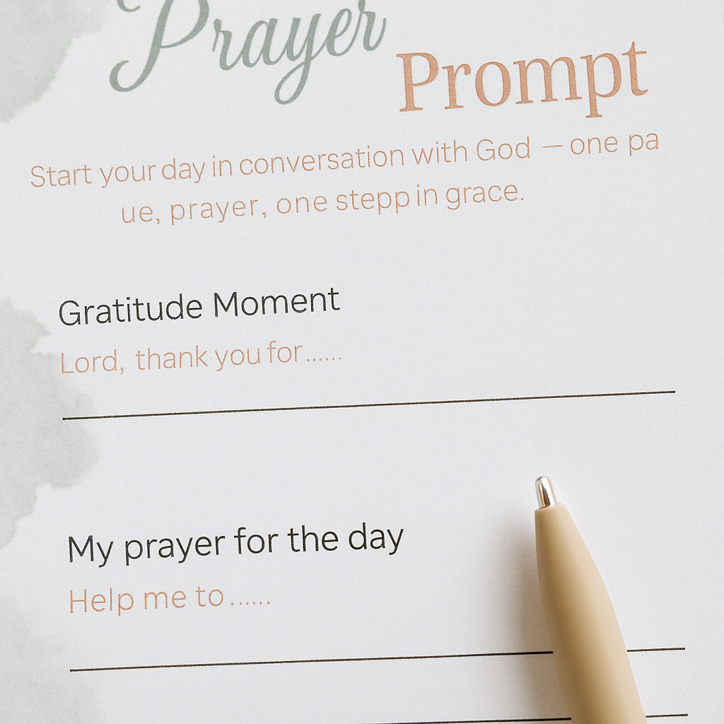 Morning Prayer Prompt 🤍 | Faith Printable for Quiet Time