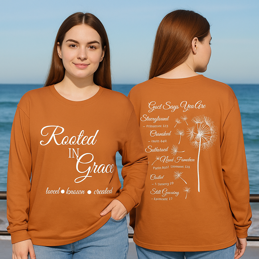 Rooted in Grace Long Sleeve – Garment-Dyed Comfort Fit
