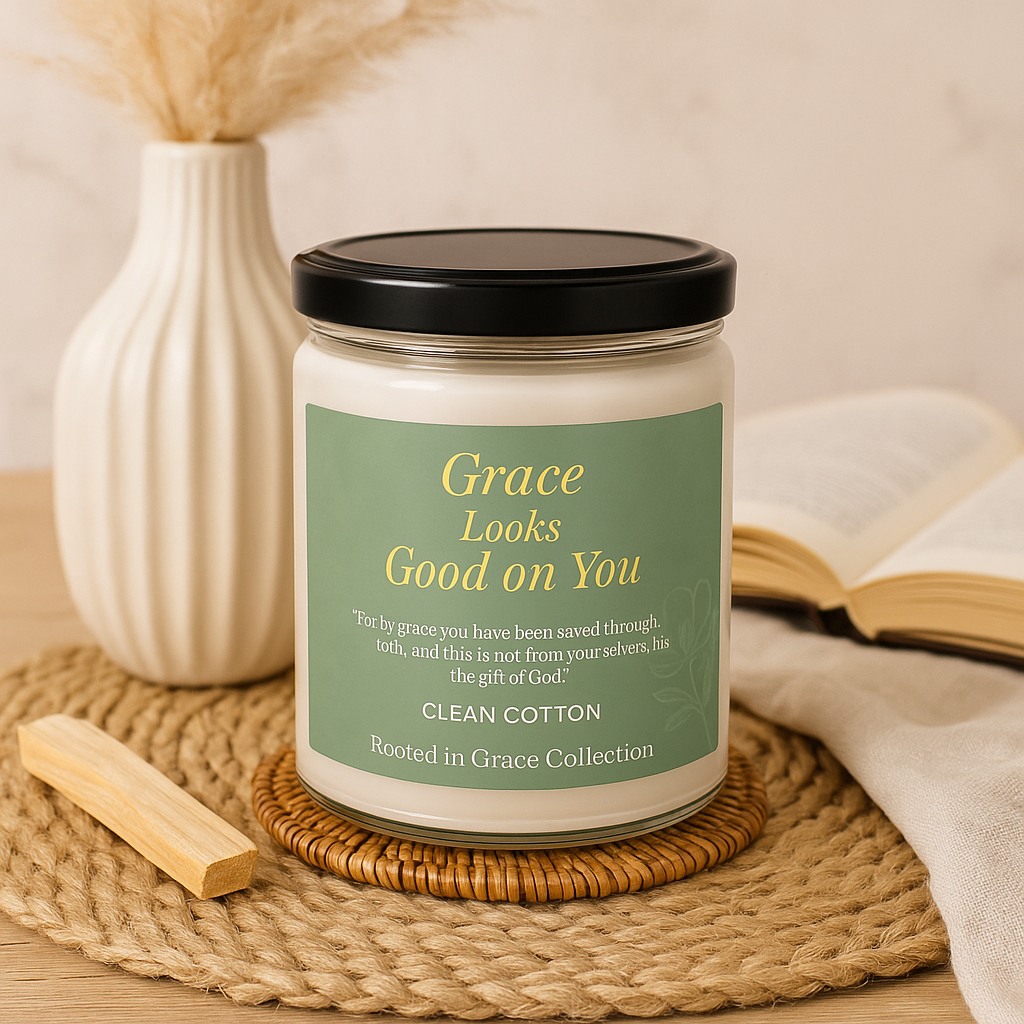 Grace Looks Good on You — Clean Cotton Scented Soy Candle (9oz)